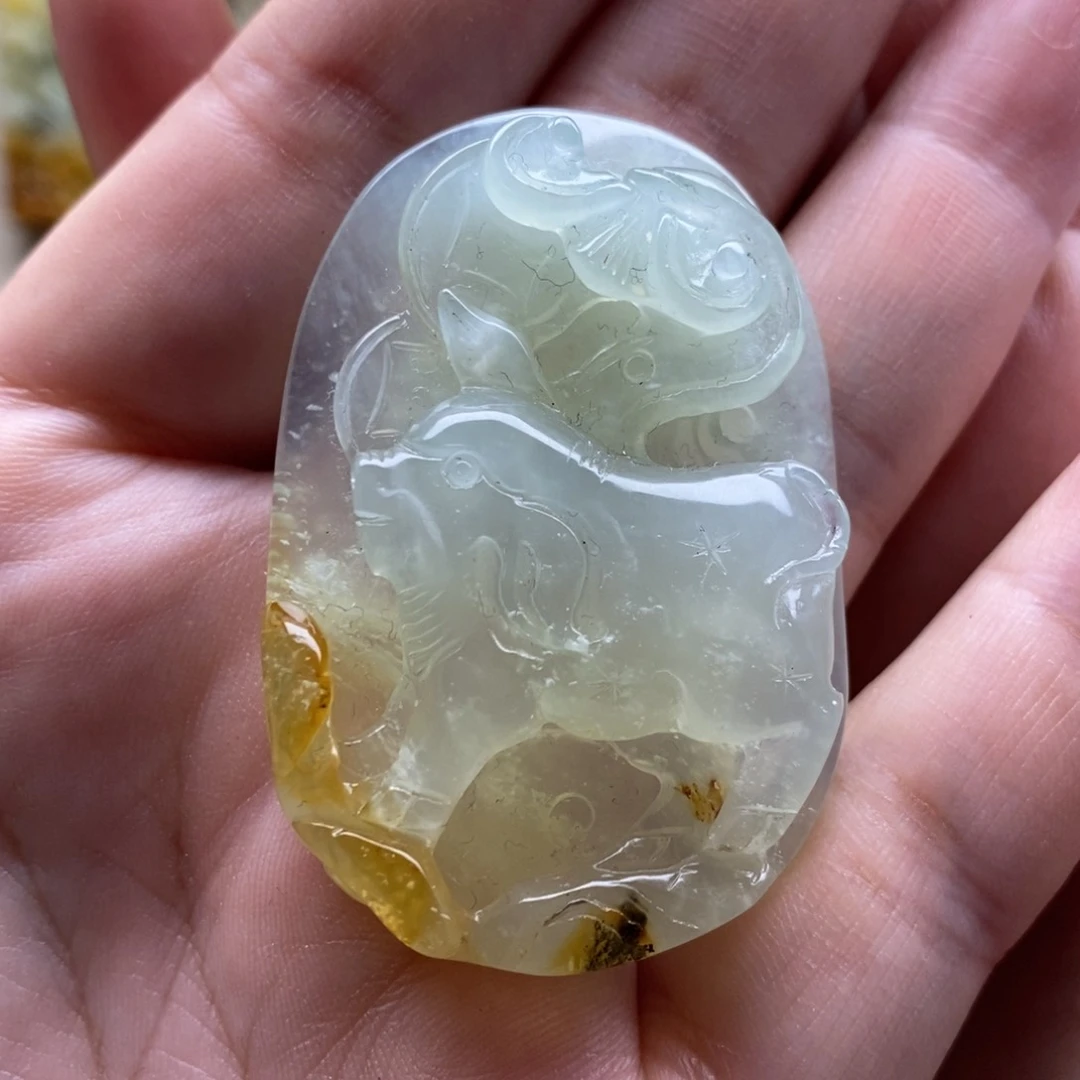 【闪购商品】未镶嵌岫玉颈饰猪