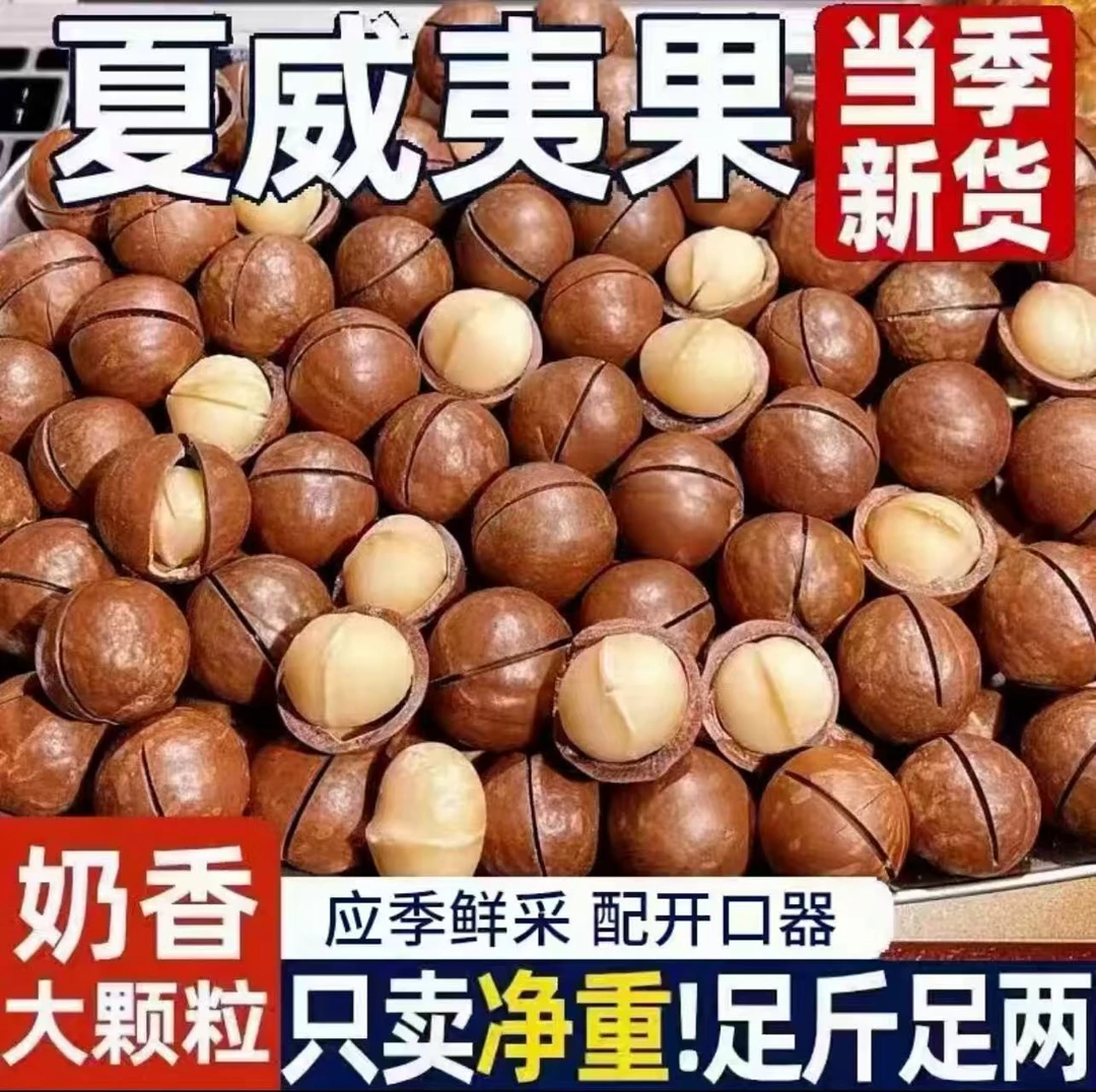 【到手一斤】【送开壳器】夏威夷果奶香味净重发货坚果炒货美味零食