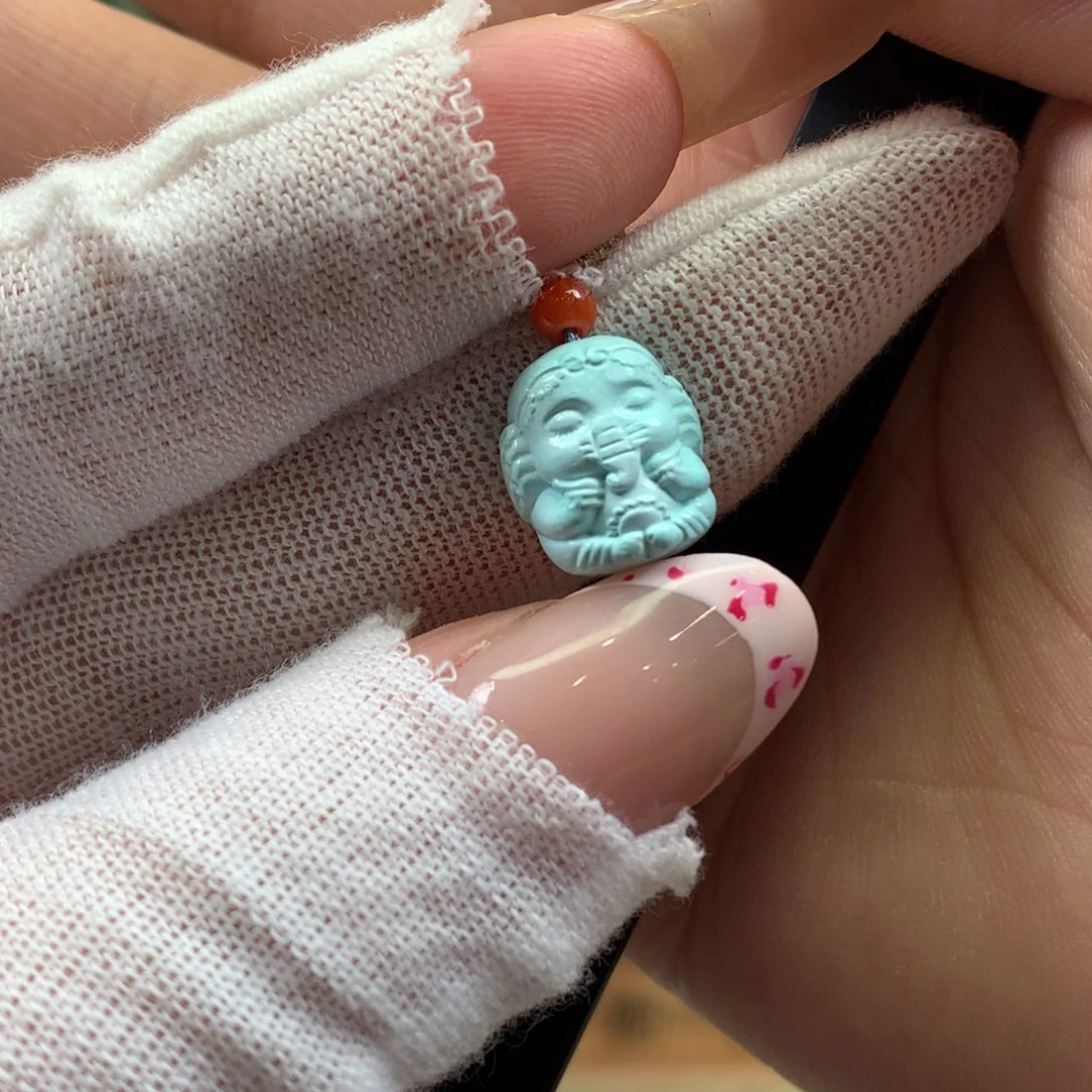 绿松石未镶嵌挂件