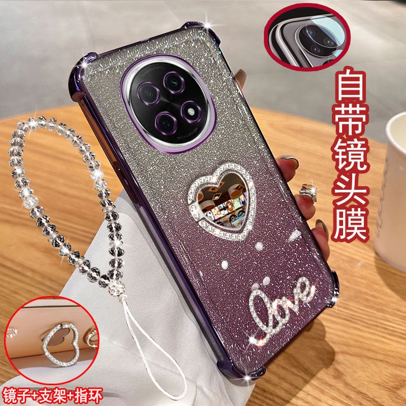 OPPO A5pro手机壳镶钻指环支架PKP110四角气囊防摔套镜头全包女款