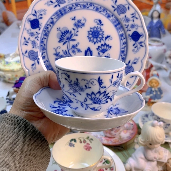摆件欧洲中古瓷器好看冲鸭！