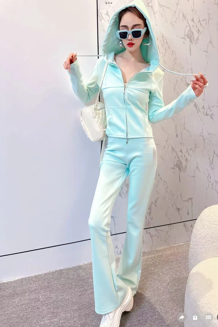 子艳家 春季新款气质修身显瘦休闲风时尚套装