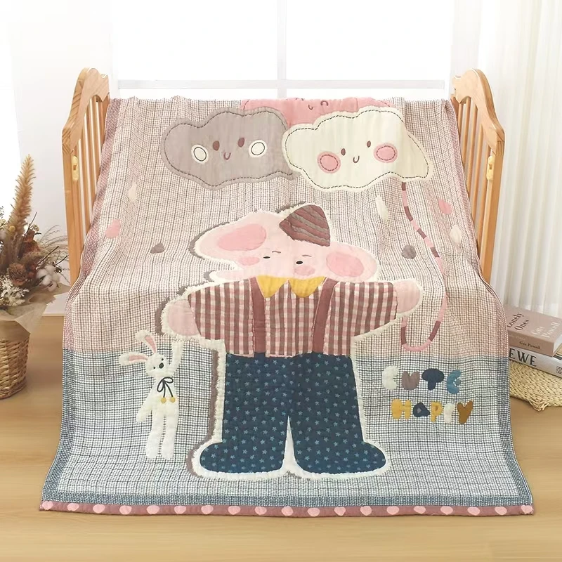 （小象）120/150韩系轻奢绵柔吸汗空调被夏凉被美学被韩国毯