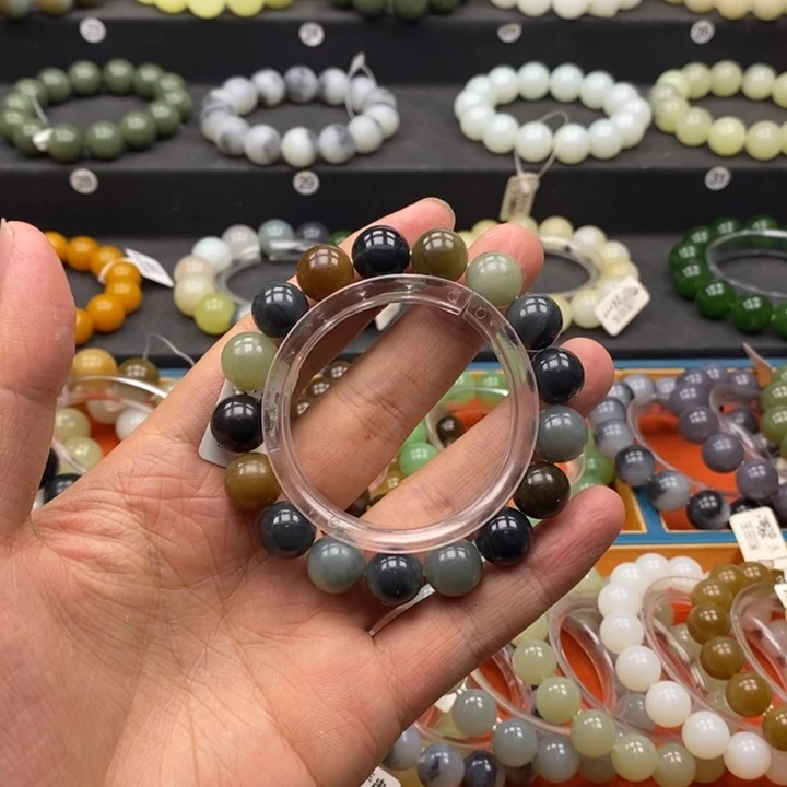 和田玉未镶嵌手链w卡12