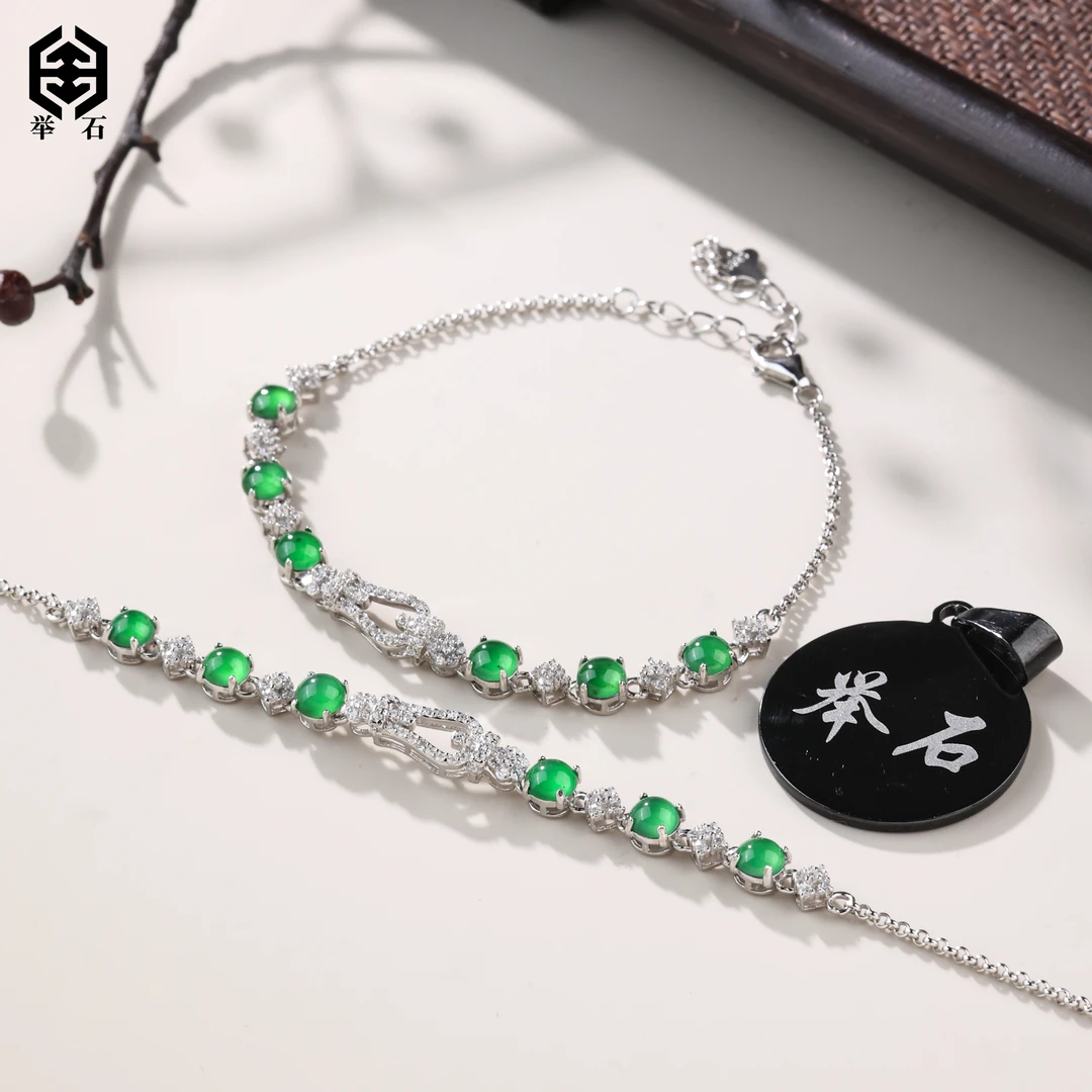 【举石精选】X10-886-170翡翠手链（一件/多样性发/蛋面约3.5mm+）G