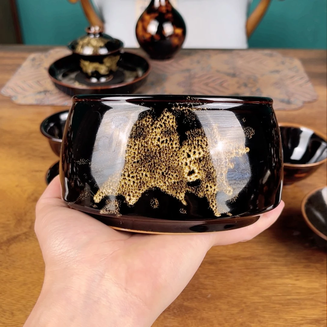 缸鹧鸪斑马蹄大水盂