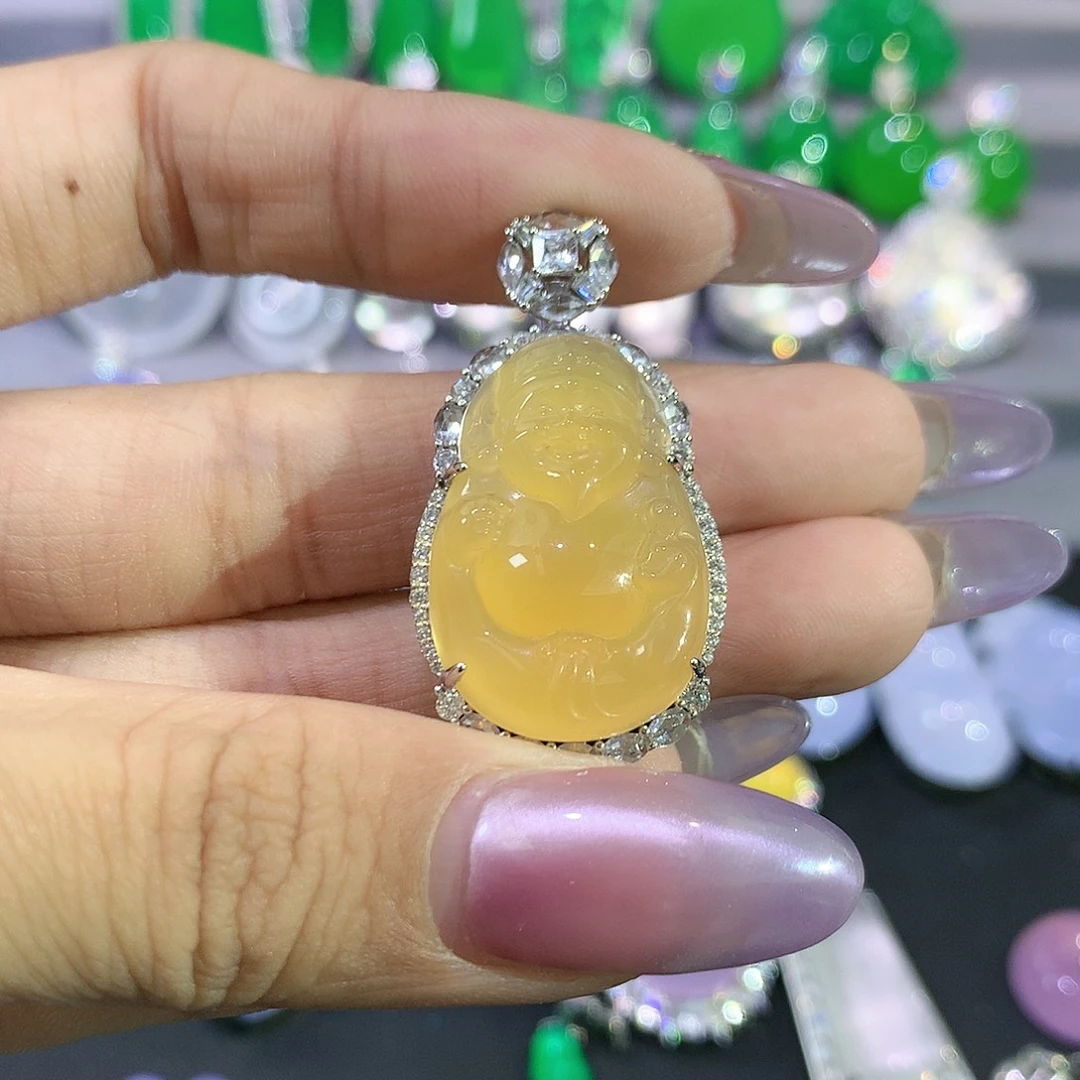 欢***2玛瑙/玉髓银S925镶嵌颈饰