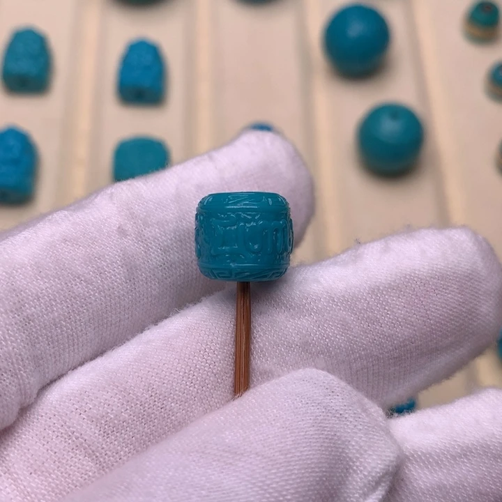 未镶嵌绿松石绿松石六字11.2