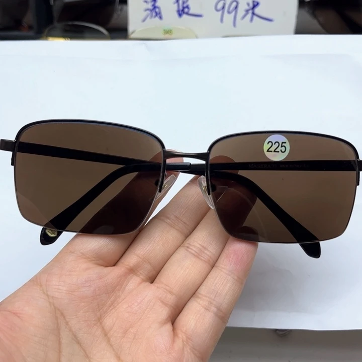 无框款纯钛半框深茶色，225