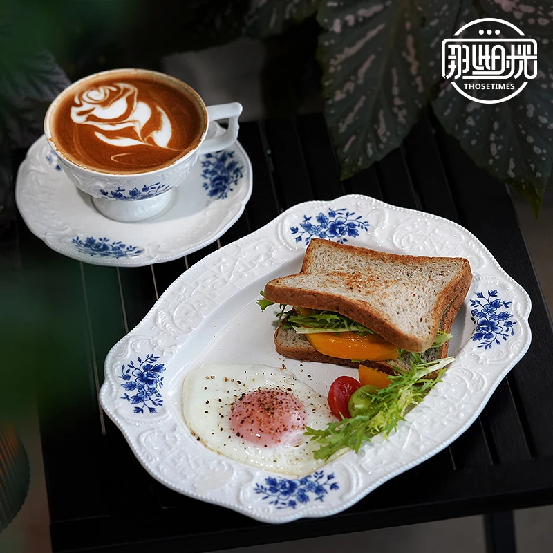 咖啡杯碟精致茶杯法式家用餐具餐盘点心盘碟英式下午茶具杯子