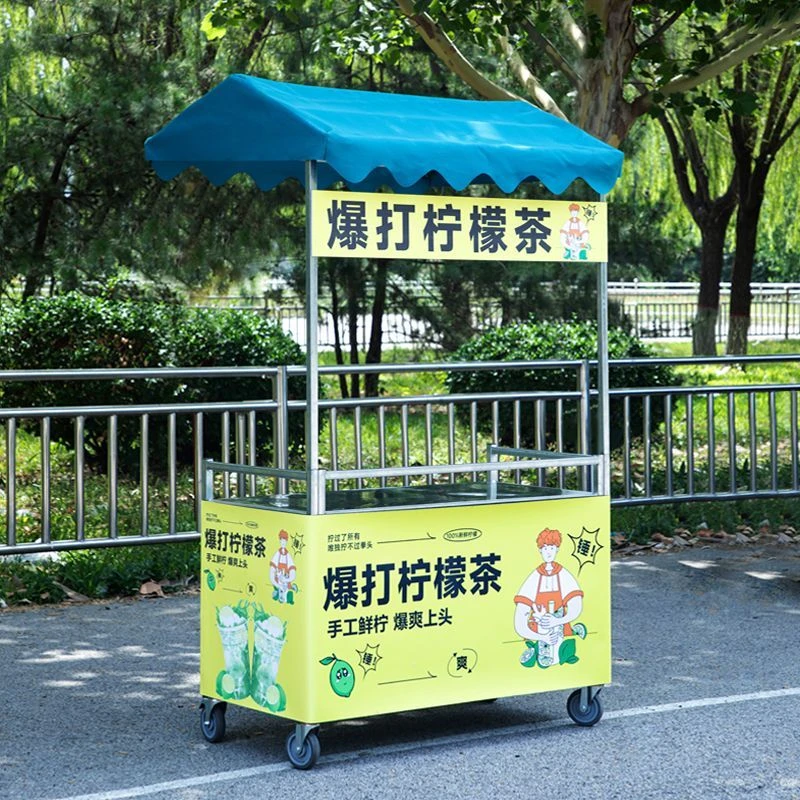 可折叠摆摊架子摆摊万能小推车路边摊带轮移动推车网红地摊促销桌