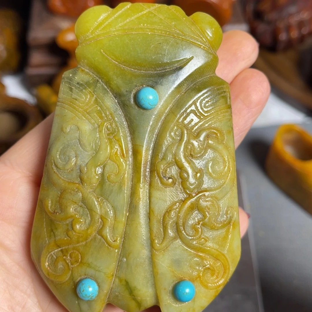 蛇纹石玉合金颈饰