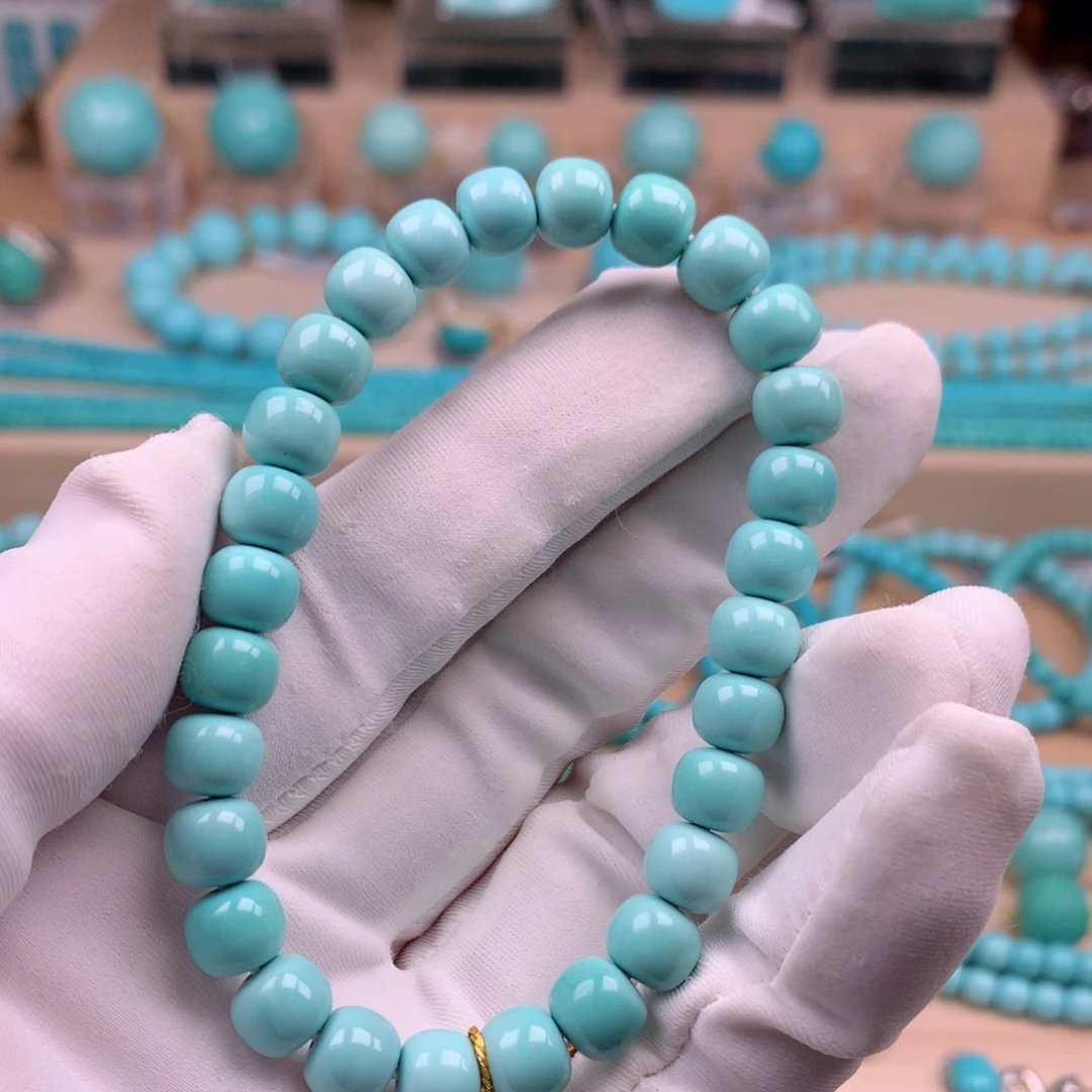 绿松石未镶嵌珠宝奇石7.6mm