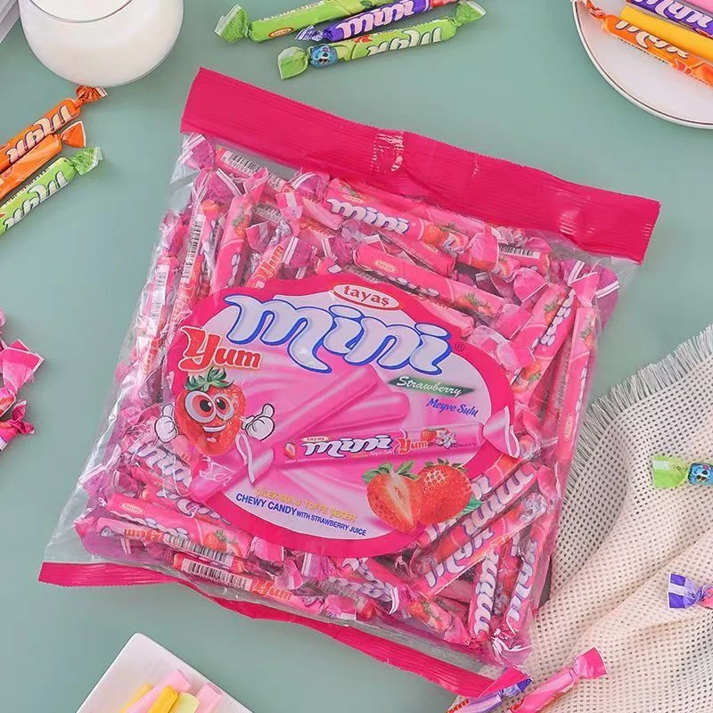 土耳其进口爱比可苹果草莓西瓜樱桃橙子混合味奶条形糖果奶条