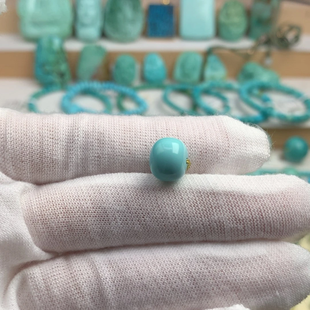 未镶嵌绿松石珠宝奇石10.1mm
