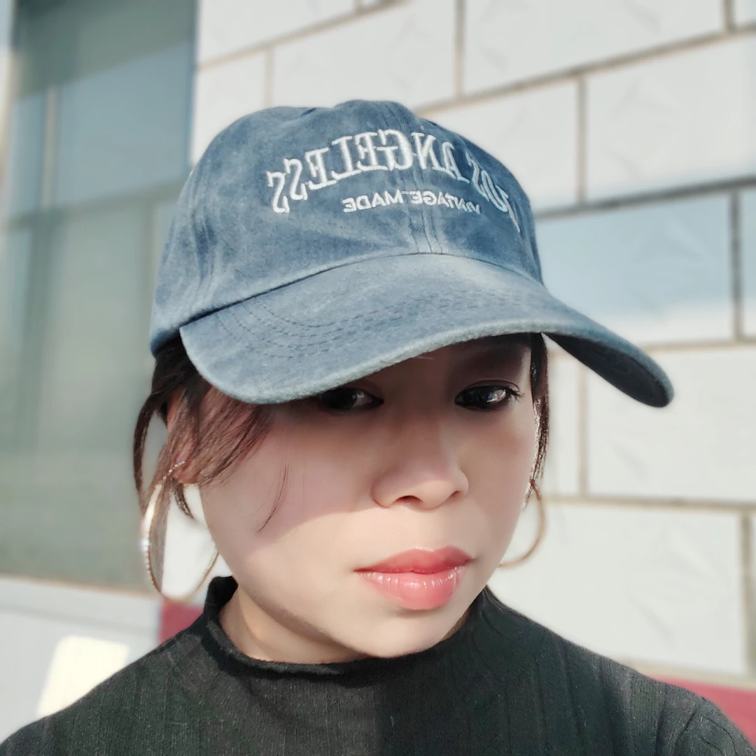 韩版新款字母棒球帽女复古休闲百搭做旧水洗棉宽帽檐鸭舌帽子男款