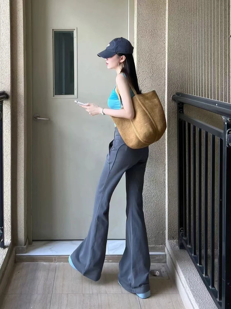 垂垂的一天-灰休闲裤