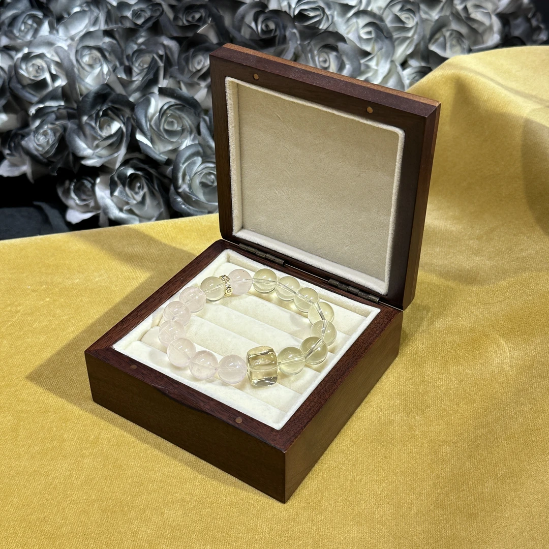 天然水晶柠檬黄水晶拼粉水晶（多样性发1）A42