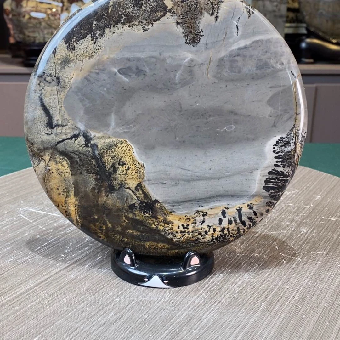 石材广西国画石草花石