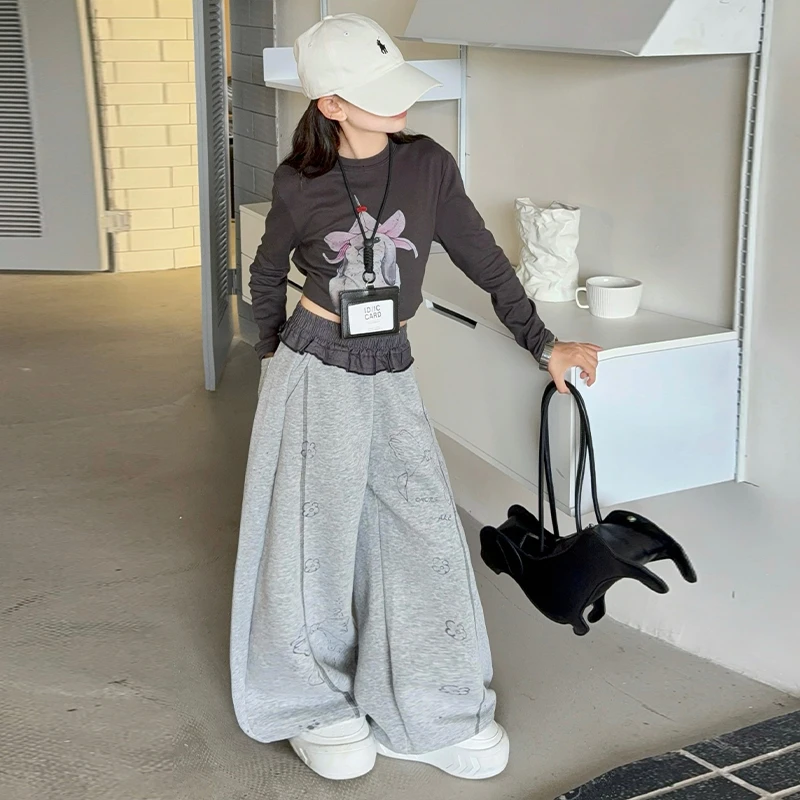 简约潮牌店铺儿童服装2025年新款衣服女童装秋装套装6-12岁高级感