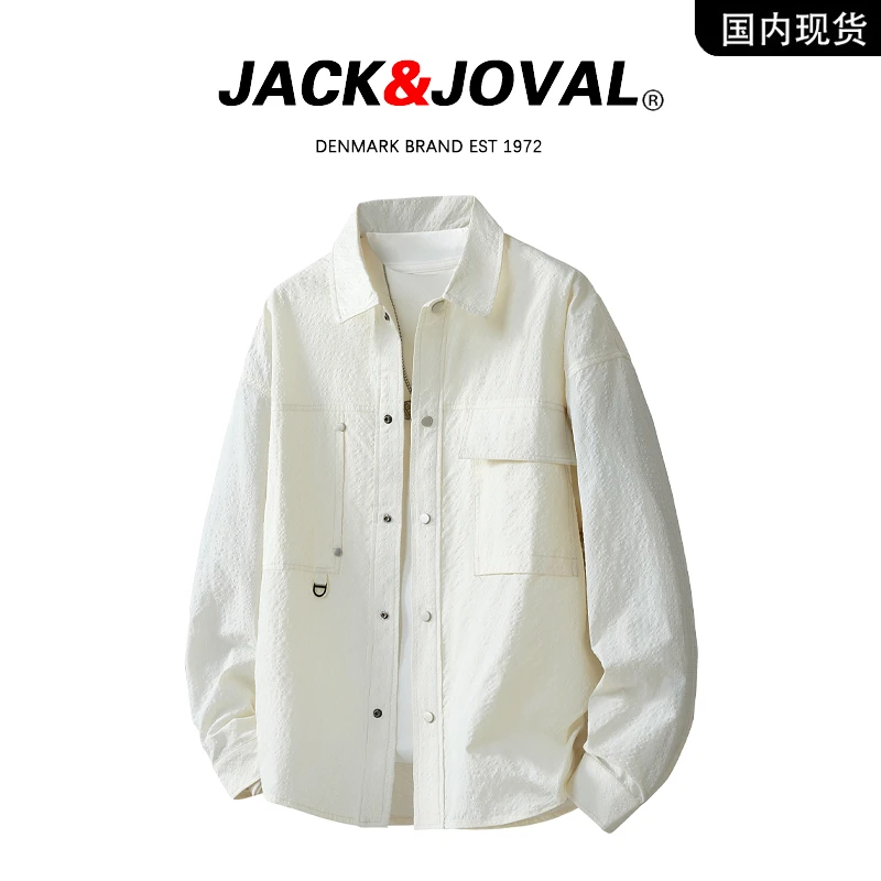 【品牌现货】JACK JOVAL男士春季长袖衬衫时尚百搭潮流休闲衬衣
