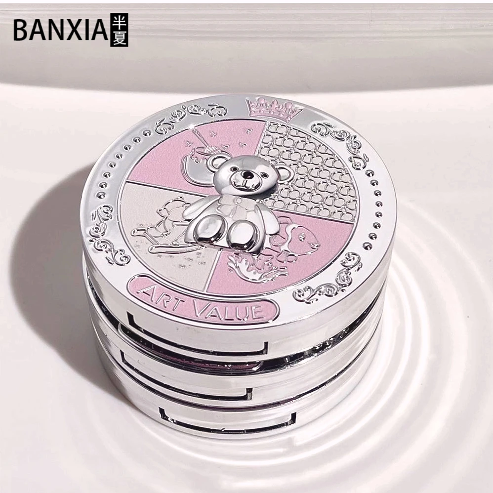 小熊骑士柔焦粉饼哑光自然持妆控油不脱妆提亮显白伪素颜妆感轻薄