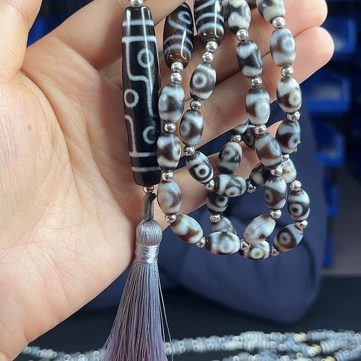 玛瑙未镶嵌颈饰T39九目项链