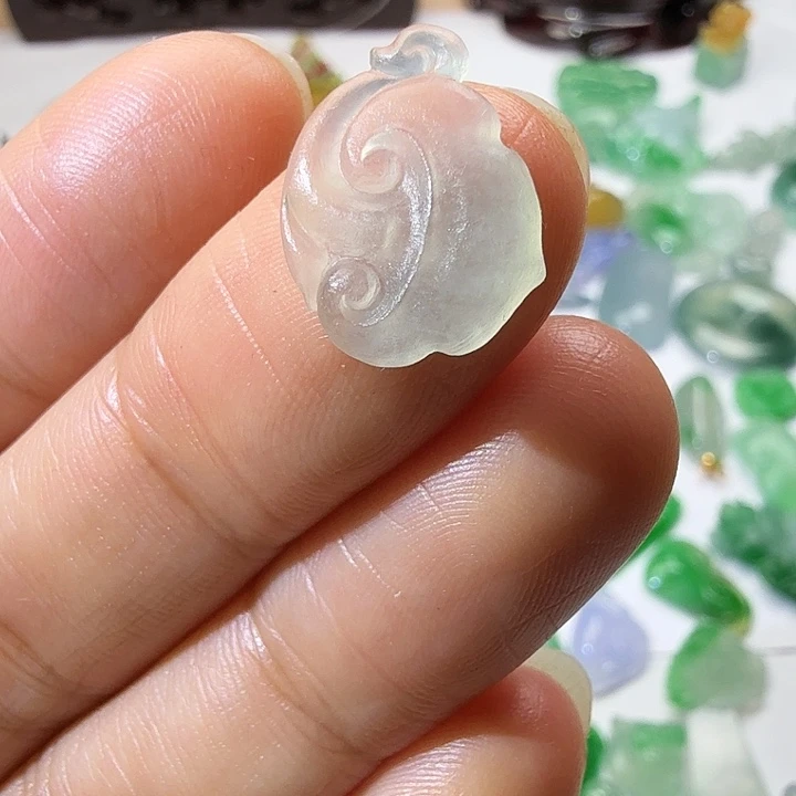 定制翡翠未镶嵌天然缅甸翡翠如意