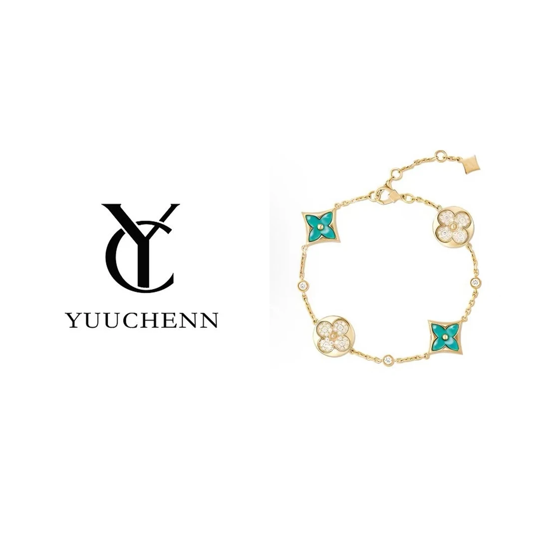 铜合金锆石手链 YUUCHENN     【绿花之恋】   精致女士个性手链