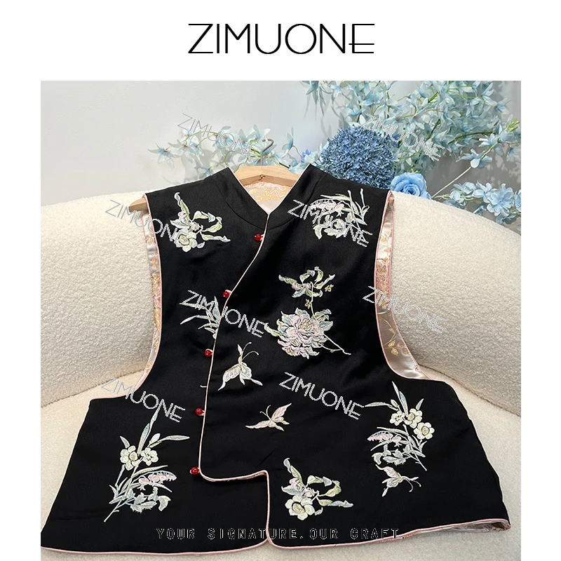 子母依新中新中式双面穿马甲25107IEF725