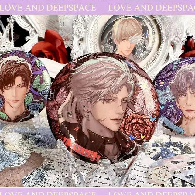 58mm马口铁双闪徽章巴几挂件挂牌＋保护套