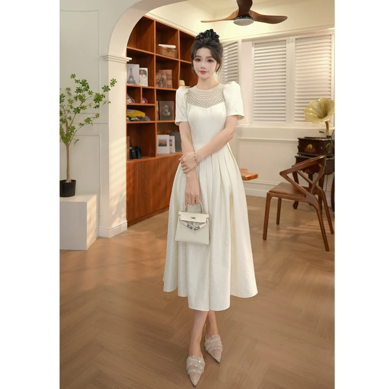 【JANE·简】夏季小众新款女装轻熟风气质收腰连衣裙显瘦修身80270