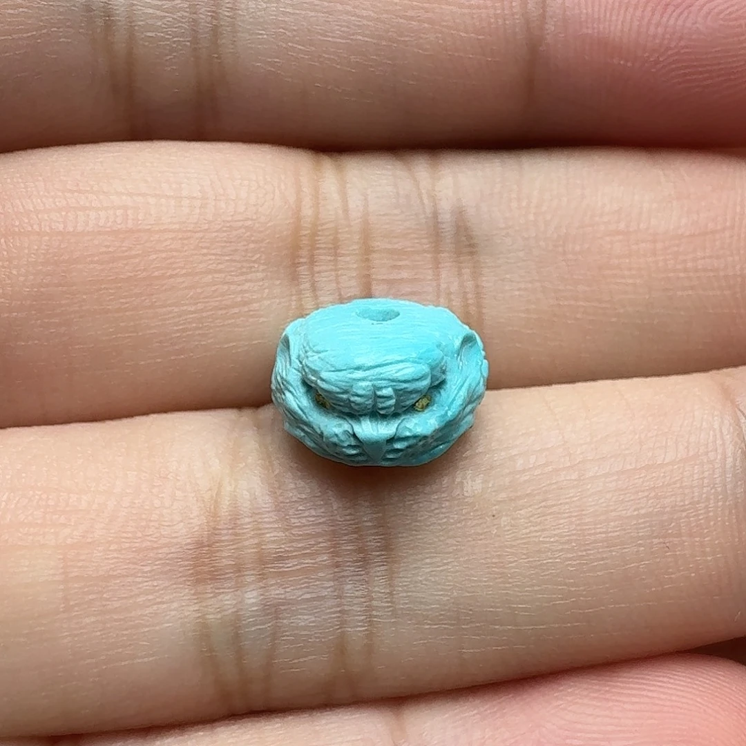 绿松石未镶嵌吞金兽