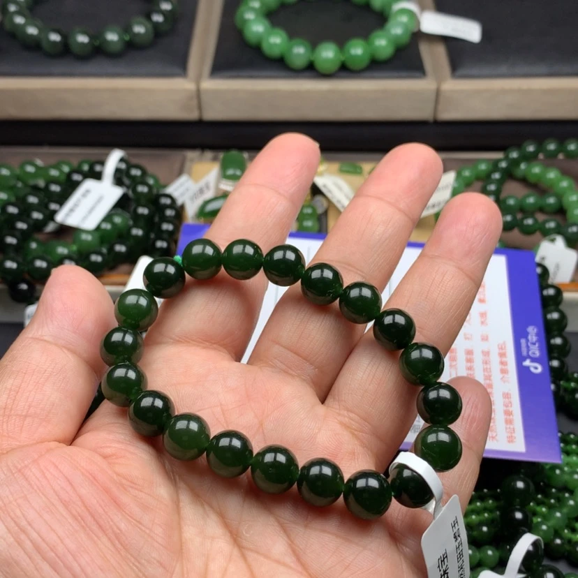 【闪购商品】未镶嵌手串和田玉（碧玉）（****教10m m