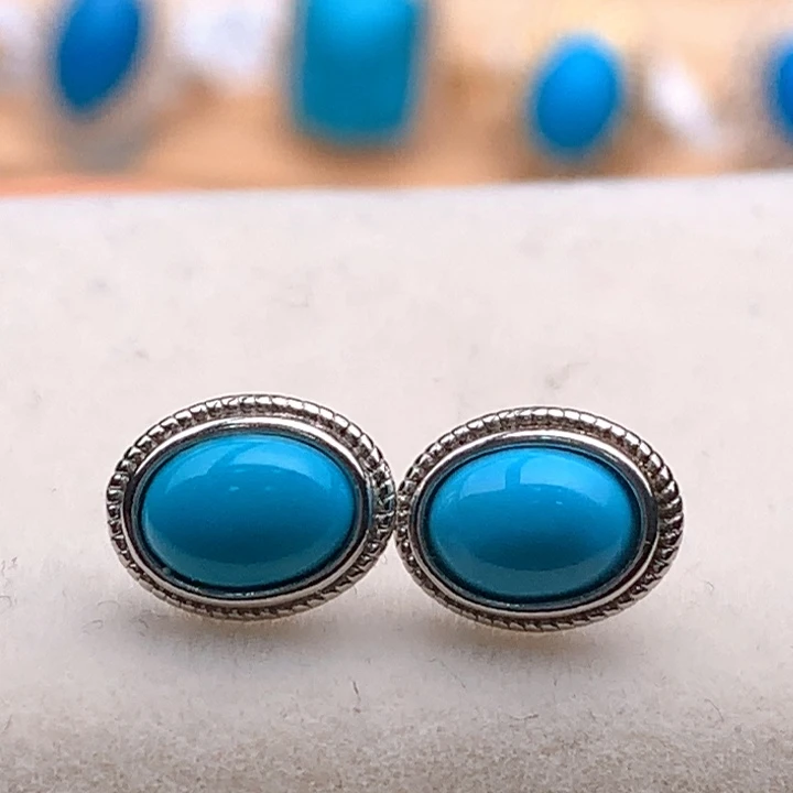 绿松石银S925镶嵌珠宝奇石