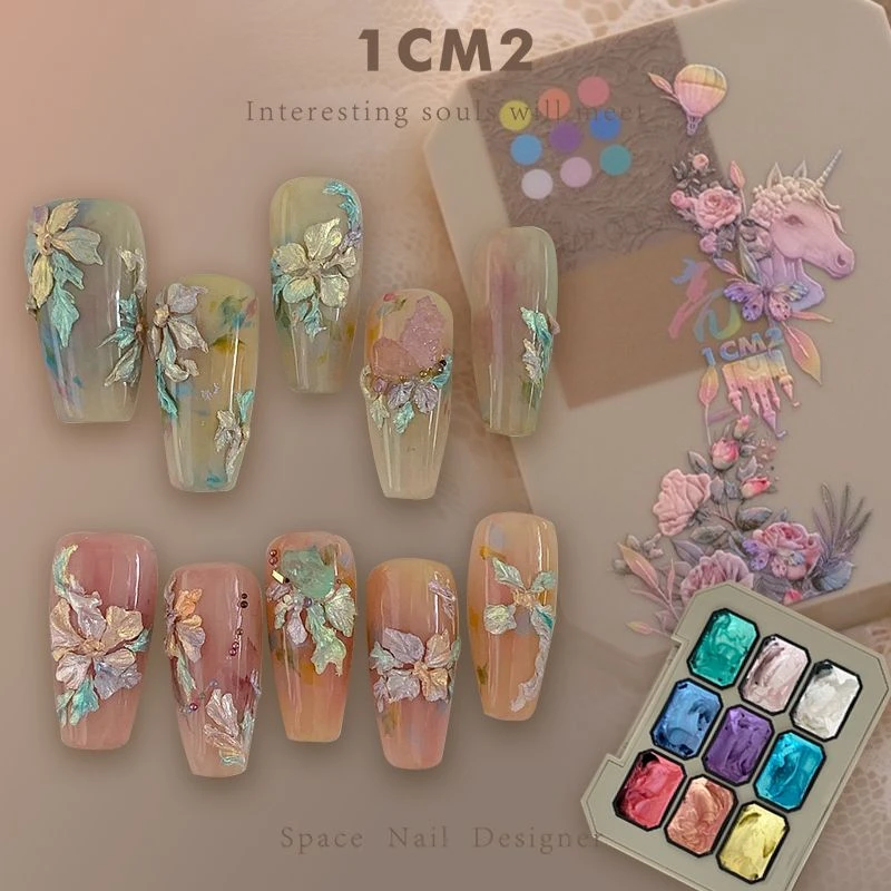 1CM2原创美甲 艺术浮雕胶 固态雕艺绘画肌理艺术甲油胶 2024新品