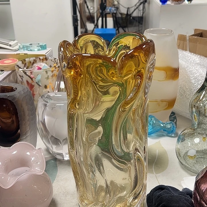 高36轻奢琉璃花器福利正常人工痕迹