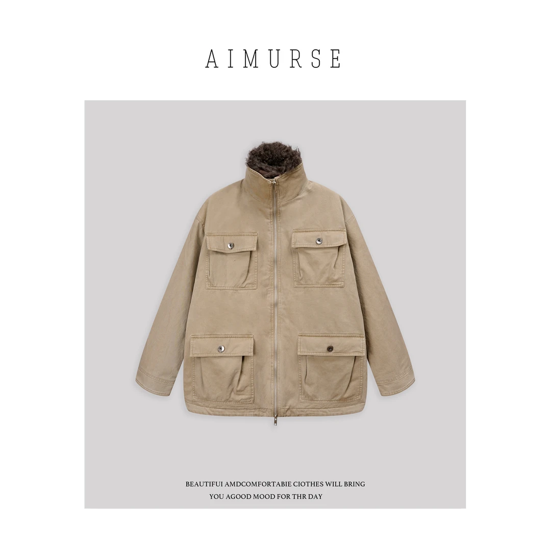 AIMURSE 【工装鹅绒】小众设计师 宽松保暖工装百搭鹅绒服 AM30171