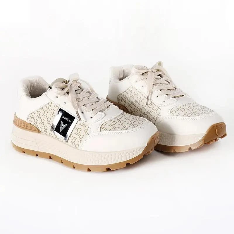 2025春季时尚透气韩版小蛮腰潮流阿甘鞋厚底运动鞋