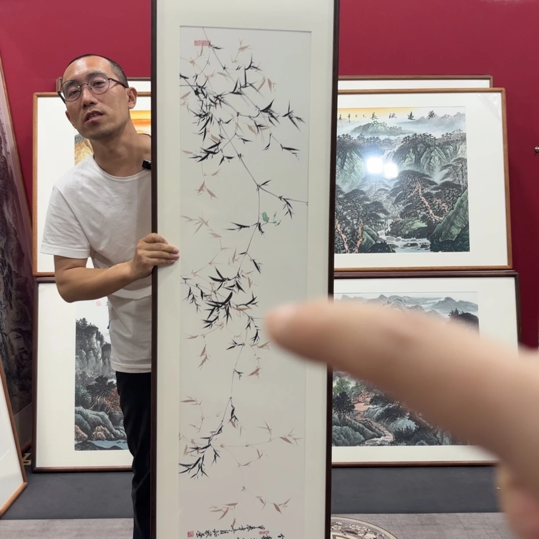 国画带框绘画160/45尺寸