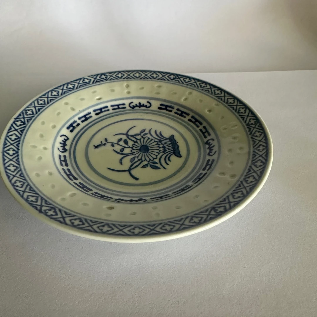 {微瑕慎拍}一对12cm兰花景德镇高温青花兰花蝶