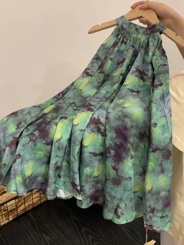 505486 韩版新款夏款女童休闲舒适时尚洋气日常休闲连衣裙