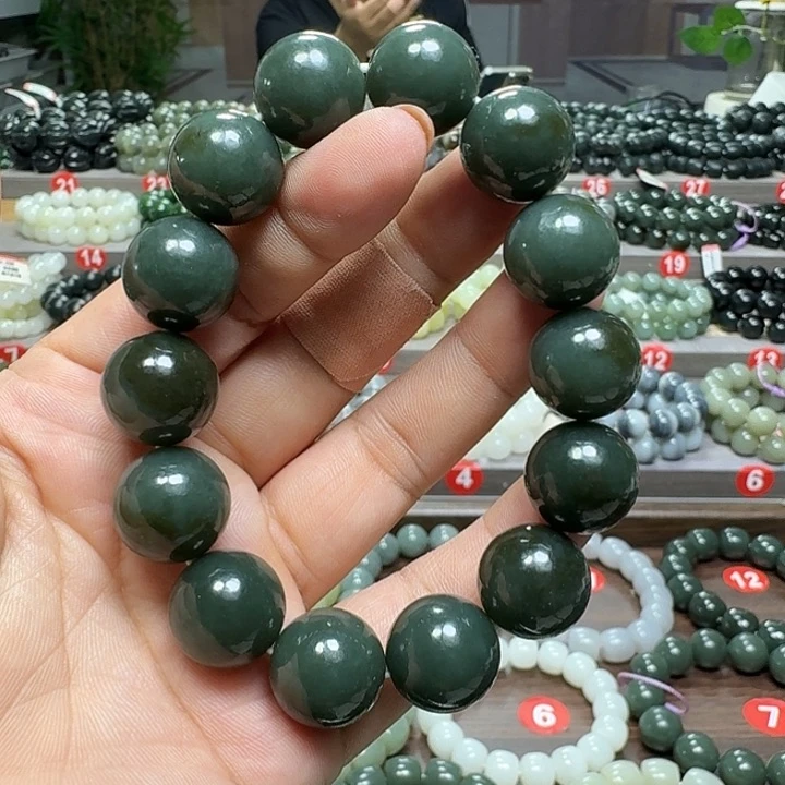 未镶嵌手链和田玉新疆且末蓝卡16