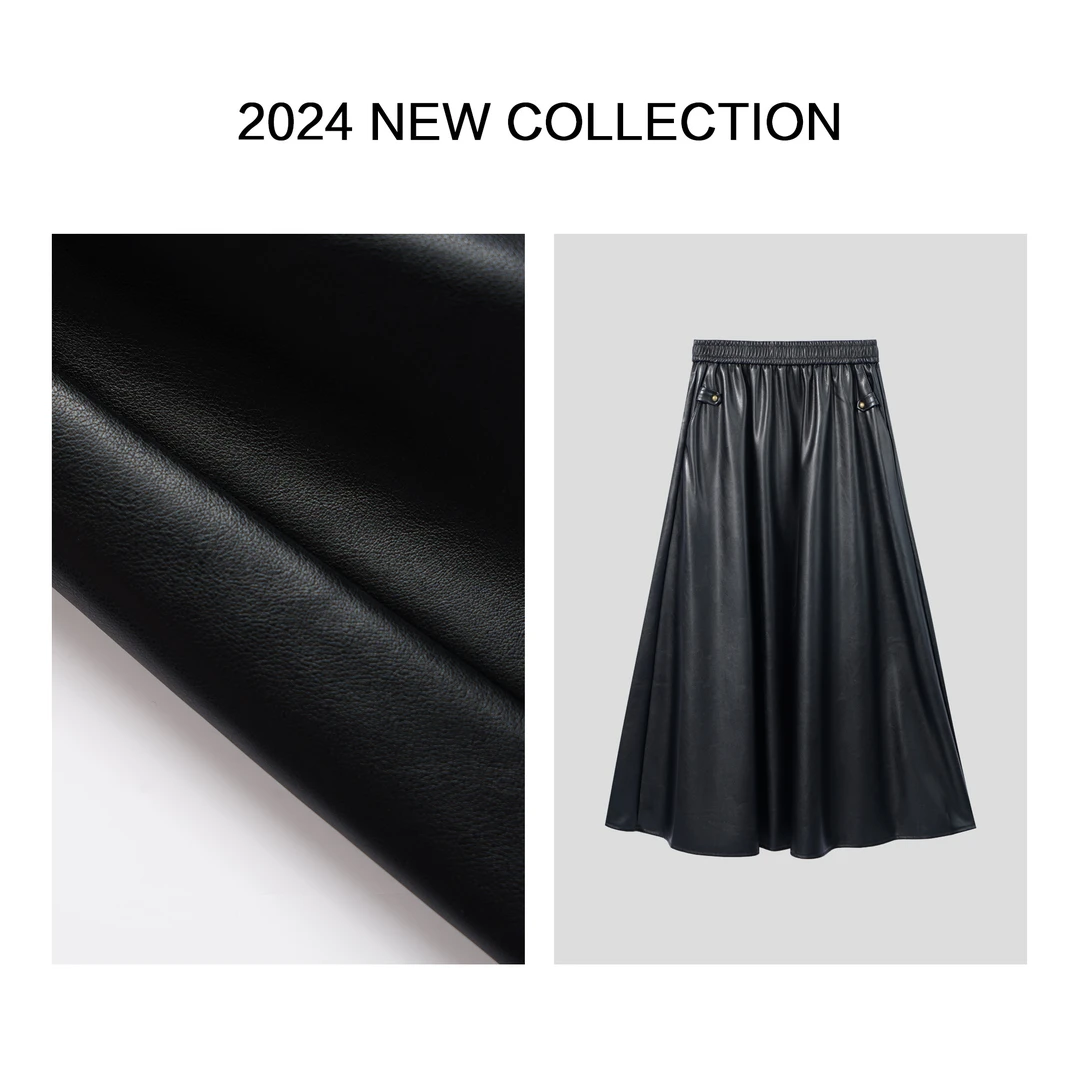 【小依专享】E1F16002A 简约风秋季中长款女士半身裙-6002