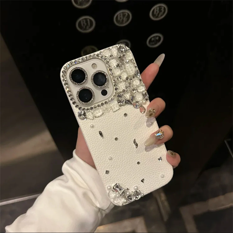 ins轻奢皮纹小香风白月光适用iPhone16pro手机壳15promax新14pro