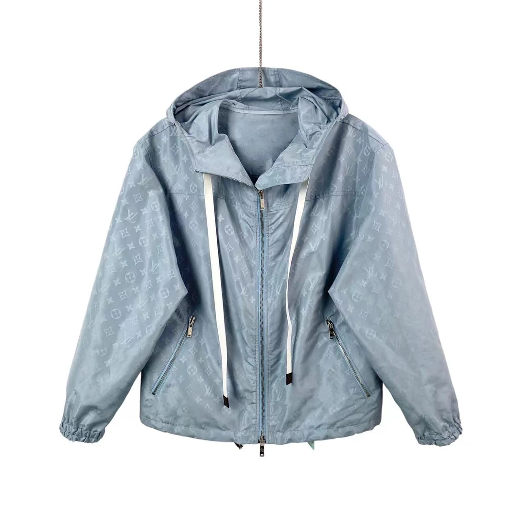 95新 LouisVuitton/路易威登  bb一一八五 聚酯纤维 蓝色冲锋衣36