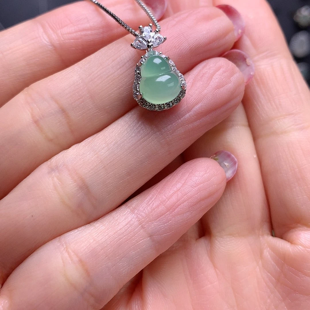 颈饰银S925镶嵌翡翠11111111