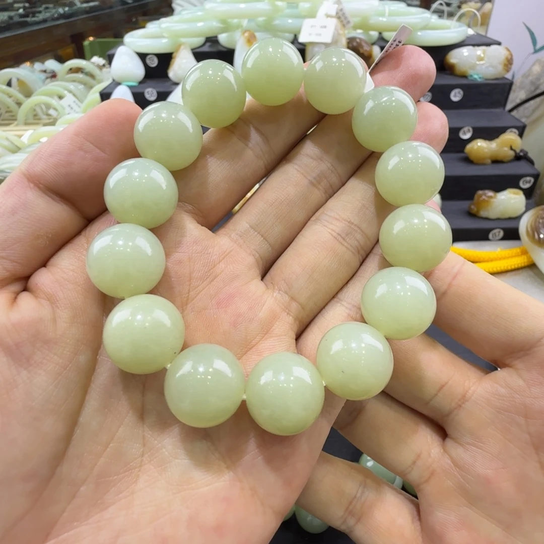 和田玉未镶嵌手串新疆和田玉手串卡16