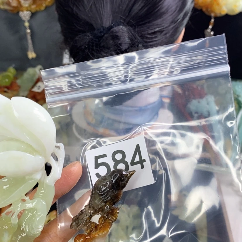 【闪购商品】岫玉发饰合金四*发簪