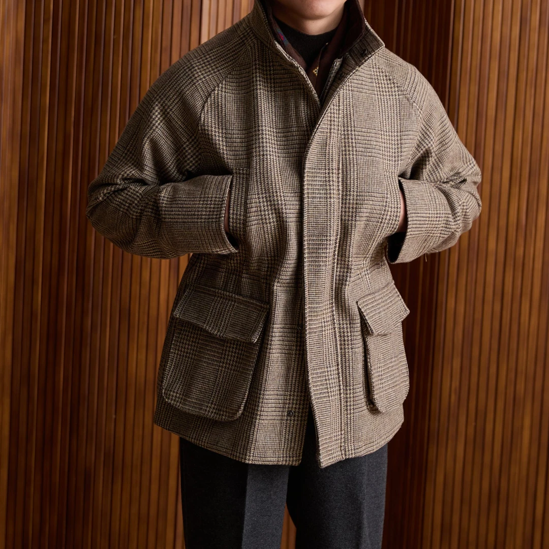 西格Xg【重磅冬款亲王格】重磅羊毛通勤百搭复古夹克6525-1